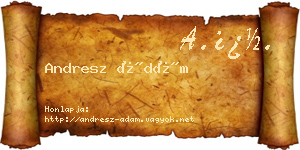 Andresz Ádám névjegykártya