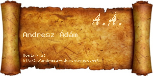 Andresz Ádám névjegykártya