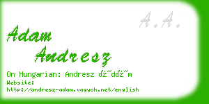 adam andresz business card